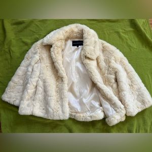 French Connection Faux Fur Swing Coat